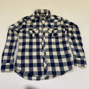 Salt Valley Western Pearl‎ Snap Shirt Women’s Size Large Plaid Cowgirl Country
